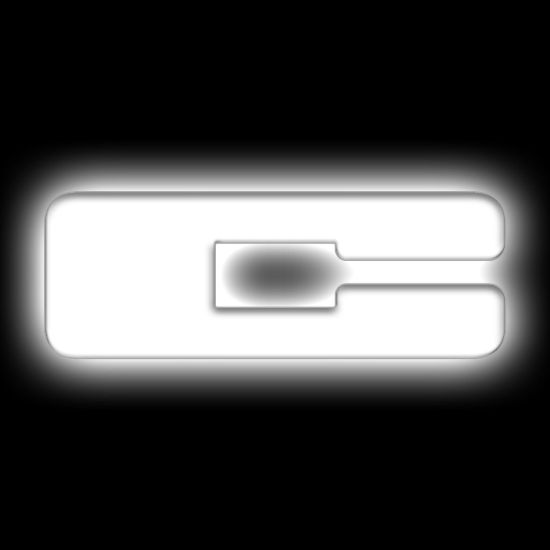 Picture of Universal Illuminated LED Letter Badge - Matte White Surface - C - White LED