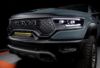 Picture of Dodge Ram 19-25 Rebel/TRX Front Bumper Flush LED Light Bar System, Amber
