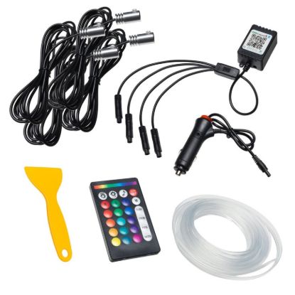Picture of Jeep Wrangler JL & Gladiator JT 18-24 ColorSHIFT Fiber Optic LED Interior Kit, With Controller