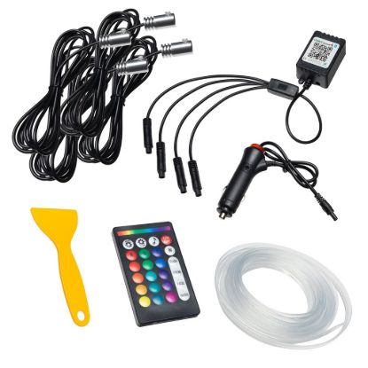 Picture of Ford Bronco 21-24 Fiber Optic LED Interior Dashboard Kit, ColorSHIFT, With Controller