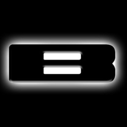 Picture of Universal Illuminated LED Letter Badge - Matte Black Surface - B - White LED