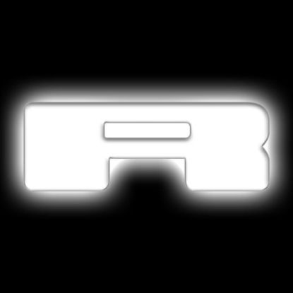 Picture of Universal Illuminated LED Letter Badge - Matte White Surface - R - White LED
