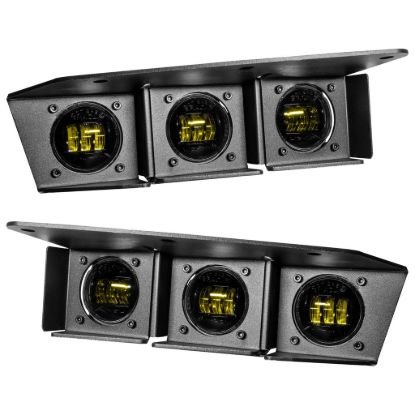 Picture of Ford Bronco 21-25 Triple LED Fog Light Kit for Steel Bumper, Yellow