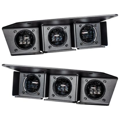 Picture of Ford Bronco 21-25 Triple LED Fog Light Kit for Steel Bumper, White