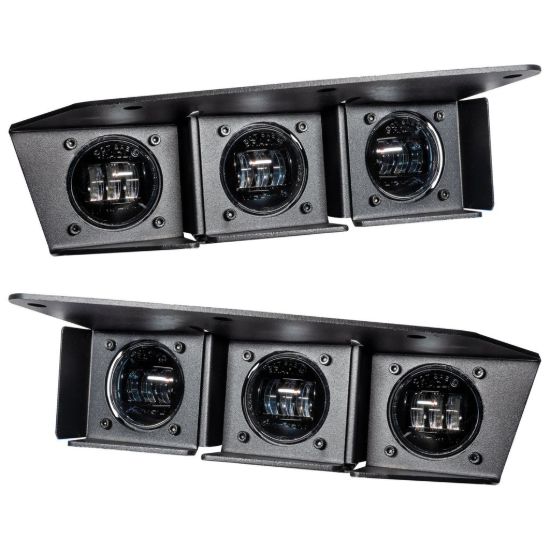 Picture of Ford Bronco 21-25 Triple LED Fog Light Kit for Steel Bumper, White
