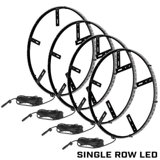 Picture of Universal LED Illuminated Wheels Rings, Set of 4, 15 Inch, ColorSHIFT, No Controller