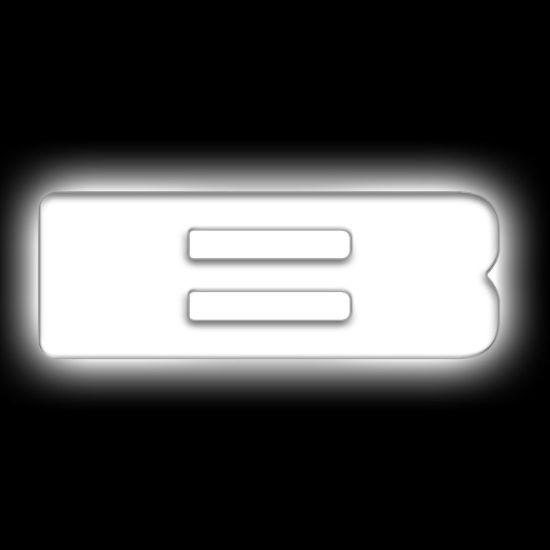 Picture of Universal Illuminated LED Letter Badge - Matte White Surface - B - White LED