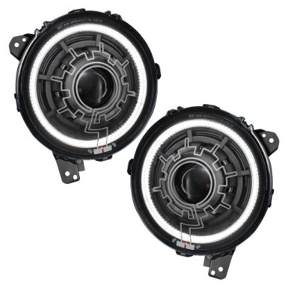 Picture of Jeep Wrangler JL & Gladiator JT 18-24 Oculus Bi-LED Projector Headlights, Switchback, Heated Lens
