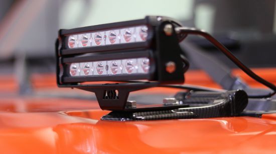 Picture of Jeep Wrangler JL 18+ 7” Hood Hinge Double LED Light Bar Brackets, Pair
