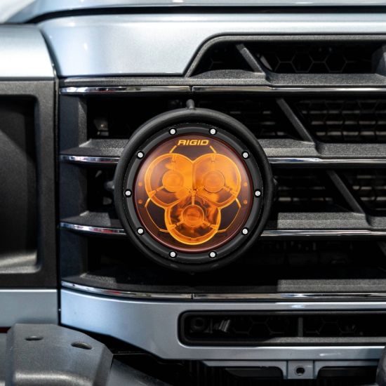 Picture of Ineos Grenadier 22-25 Front Grill Lights Conversion Kit With Rigid 360 6 Inch Amber Pro Lazer Lights