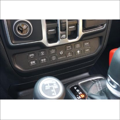 Picture of VOSWITCH 12 Switch Programmable Lower Dash Switch Panel, Jeep Wrangler JL & Gladiator JT 18-26