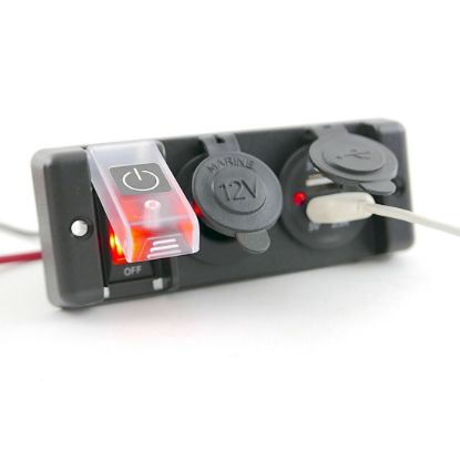 Picture of Marine Grade Switch Panel - 1 x Switch - 2 x USB - 1 x 12V