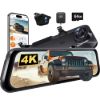 Picture of WOLFBOX G850, 12"""" 4K+1080P Mirror Dash Cam, Smart
