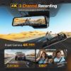 Picture of WOLFBOX G900 TriPro 3 Channel Cabin Version , 12"""" 4K+2.5K Mirror Dash Cam, Smart