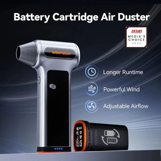 Picture of WOLFBOX MF200 Compressed Air Duster - Swappable Battery Cartridge, Lite Pack