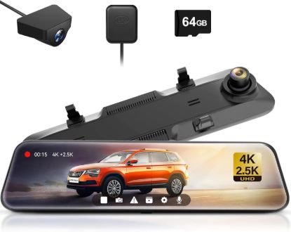 Picture of WOLFBOX G900 PRO, 12"""" 4K+2.5K Mirror Dash Cam, Smart
