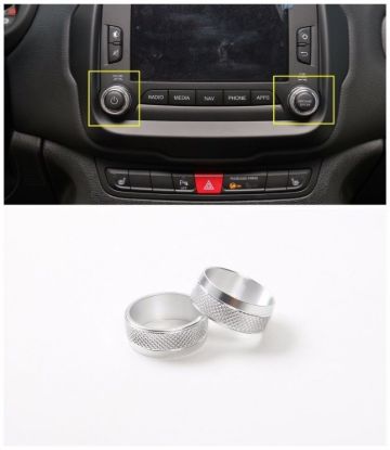 Picture of Jeep Wrangler JK 11-17 Audio Knobs Knob Decorating Ring