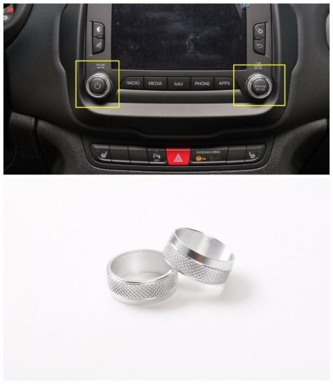 Picture of Jeep Wrangler JK 11-17 Audio Knobs Knob Decorating Ring