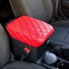 Picture of Jeep Wrangler JL 18-19 Center Console Premium Cover Diamond Red W/ Red Stitching
