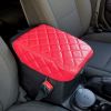 Picture of Jeep Wrangler JL 18-19 Center Console Premium Cover Double Diamond Red W/ Red Stitching