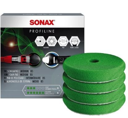 Picture of Sonax Polishing Pad for Dual Action and Rotary - Medium - Green (3 inch - 80mm) - 4pc