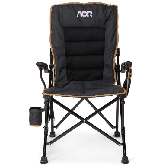 Picture of AOR Deluxe Camping Chair with High Reclining Back, Cup Holder, Side and Back Pocket