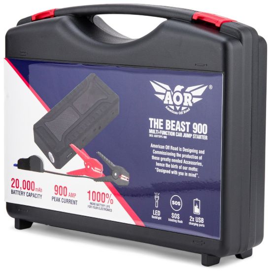 Picture of AOR 900 AMP Beast Power Bank with Jump Starter Kit