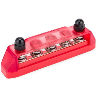 Picture of 5 Stud Power Distribution Block With Cover - BUSBAR - Red