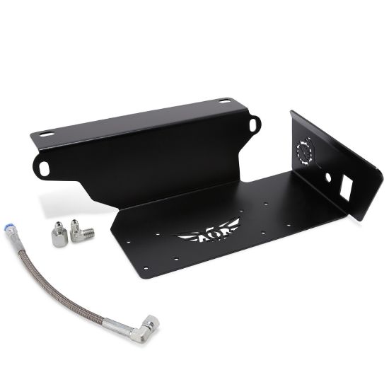 Picture of Ineos Grenadier 22-25 Twin Piston ARB Compressor Mounting Bracket With Stainless Steel Braided Hose kit, Passenger Side