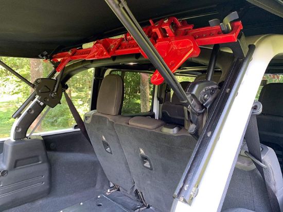Picture of Jeep Wrangler JL 4DR 18-22 TrailTrack Roll Cage Hi-Lift Jack Mount